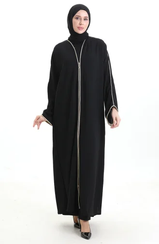 Abaya Mit Reissverschluss 0164-01 Schwarz 0164-01
