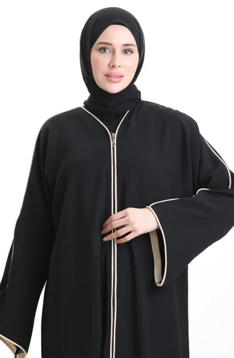 Abaya Mit Reissverschluss 0164-01 Schwarz 0164-01