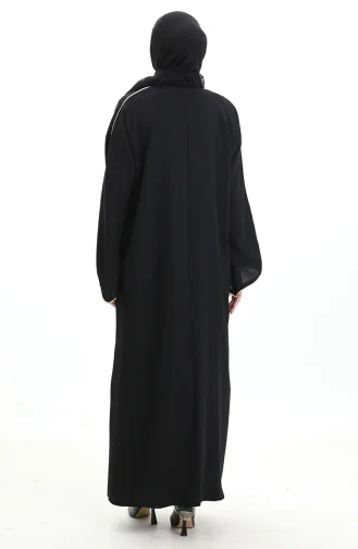 Abaya Mit Reissverschluss 0164-01 Schwarz 0164-01