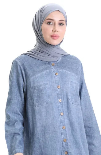 Otantik Gömlek 0333-01 Buz Mavisi