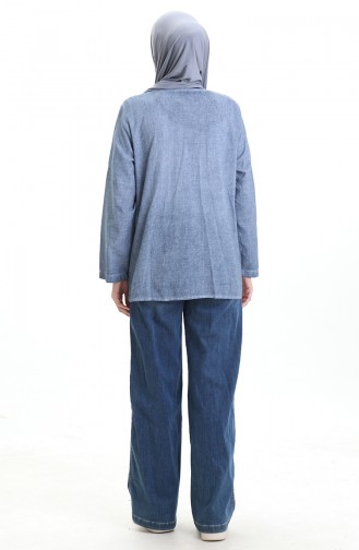Eisblau Hemd 0333-01
