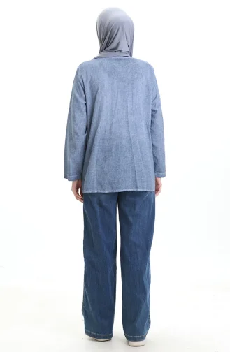 Otantik Gömlek 0333-01 Buz Mavisi