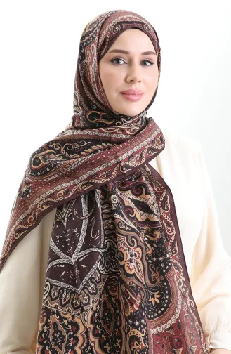 Châle En Soie Paris 0001-01 Rouge Bordeaux 0001-01