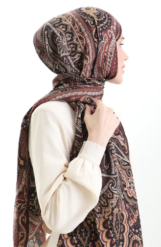 Châle En Soie Paris 0001-01 Rouge Bordeaux 0001-01