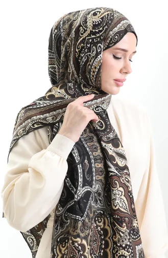 Paris İpek Şal 0001-02 Kahverengi