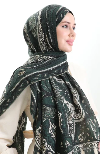 Paris Seidenschal 0001-07 Smaragdgrün 0001-07