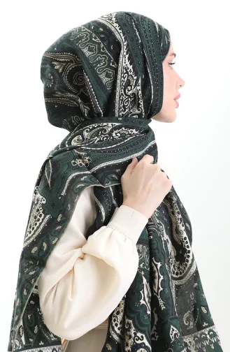 Paris Seidenschal 0001-07 Smaragdgrün 0001-07