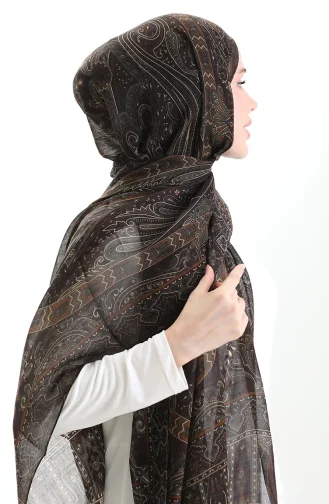 Tokyo Yün Şal 0002-04 Kahverengi