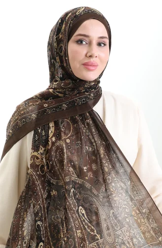 Tokyo Yün Şal 0003-02 Siyah Kahverengi
