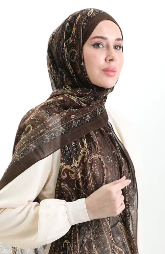 Tokyo Yün Şal 0003-02 Siyah Kahverengi