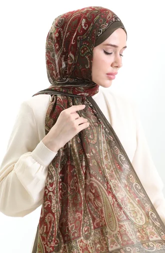 Tokyo Wool Shawl 0003-03 Claret Red 0003-03