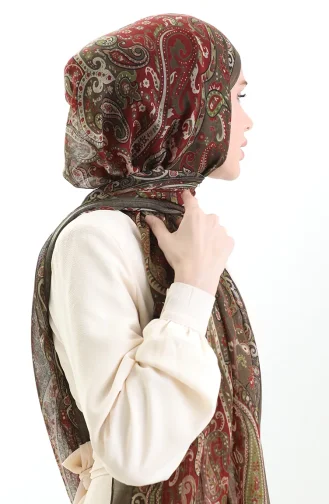 Tokyo Wool Shawl 0003-03 Claret Red 0003-03