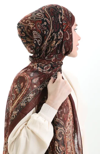 Tokyo Wollschal 0003-04 Beige Burgund 0003-04