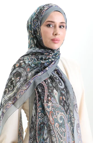 Châle En Laine Tokyo 0003-08 Pétrole Clair 0003-08