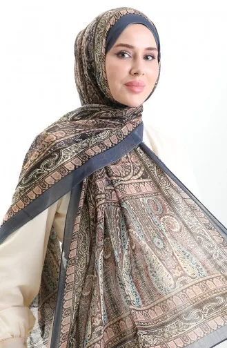 Tokyo Wool Shawl 0004-01 Navy Blue 0004-01