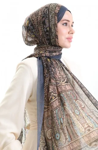 Tokyo Wool Shawl 0004-01 Navy Blue 0004-01