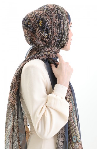Navy Blue Shawl 0004-01