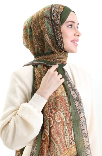 Châle En Laine Tokyo 0004-07 Vert 0004-07