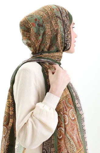 Châle En Laine Tokyo 0004-07 Vert 0004-07