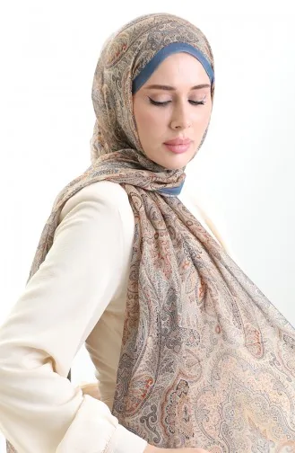 Tokyo Wool Shawl 0005-03 Navy Blue 0005-03