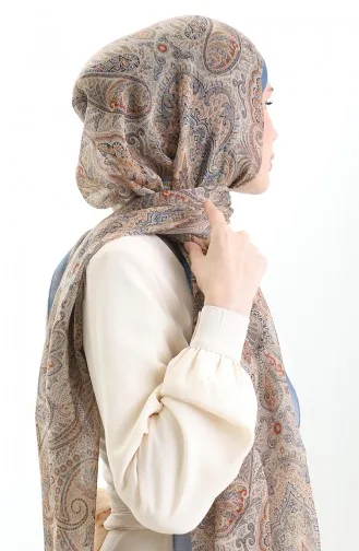 Tokyo Wool Shawl 0005-03 Navy Blue 0005-03