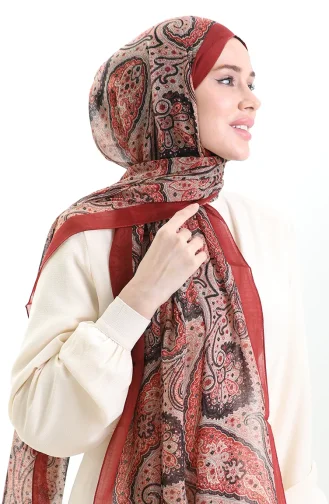 Tokyo Yün Şal 0006-01 Bordo