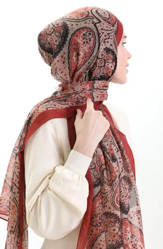 Tokyo Yün Şal 0006-01 Bordo