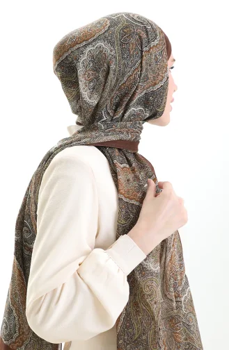 Tokyo Yün Şal 0006-02 Kahverengi