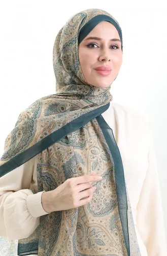Tokyo Wool Shawl 0006-04 Green 0006-04