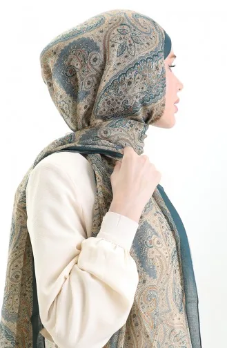 Tokyo Wool Shawl 0006-04 Green 0006-04