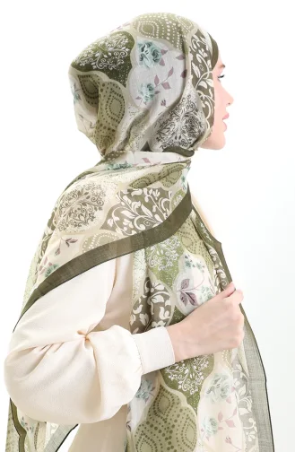 Châle En Laine Tokyo 0009-04 Vert 0009-04