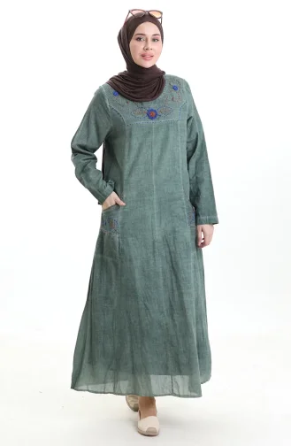 Şile Cloth Authentic Dress 8595-01 Khaki 8595-01