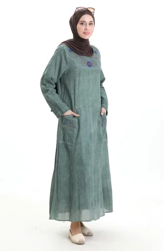 Şile Cloth Authentic Dress 8595-01 Khaki 8595-01