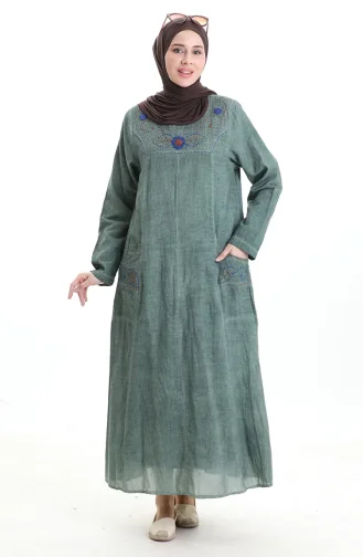 Şile Cloth Authentic Dress 8595-01 Khaki 8595-01