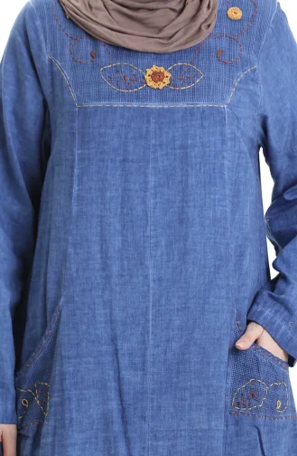 Şile Cloth Authentic Dress 8595-03 Indigo 8595-03