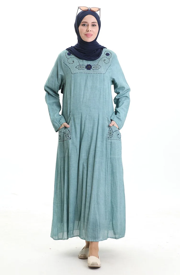 Şile Cloth Authentic Kleid 8595-04 Mandelgrün 8595-04