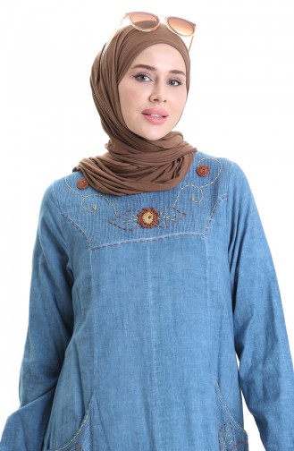 Robe Hijab Bleu Glacé 8595-05
