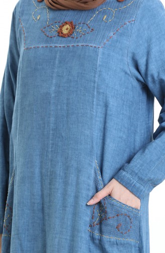 Robe Hijab Bleu Glacé 8595-05