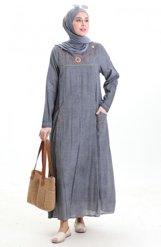 Robe Hijab Gris 8595-06