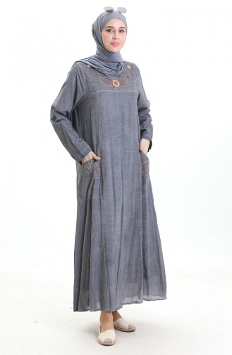 Robe Hijab Gris 8595-06