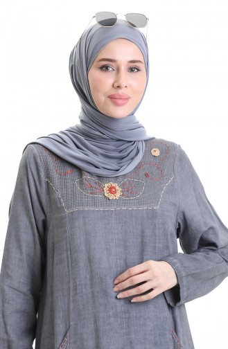 Robe Hijab Gris 8595-06