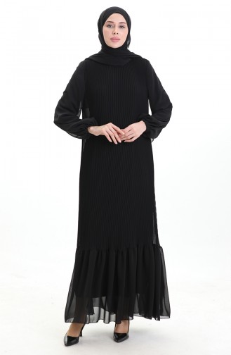 Schwarz Hijab Kleider 0171-01