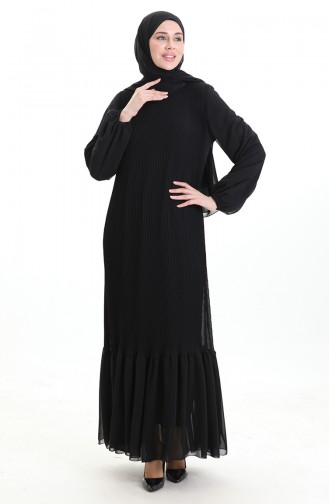 Schwarz Hijab Kleider 0171-01