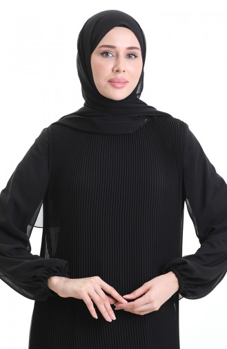 Schwarz Hijab Kleider 0171-01