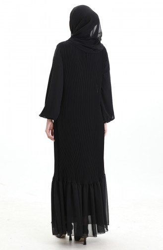 Schwarz Hijab Kleider 0171-01