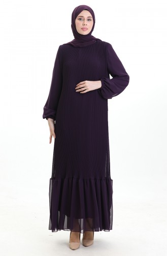 Lila Hijab Kleider 0171-03