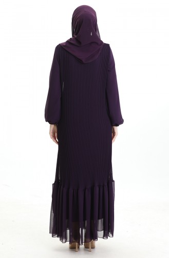 Lila Hijab Kleider 0171-03