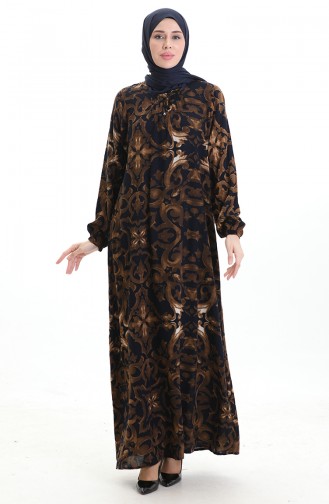 فستان أزرق كحلي 994585J-02