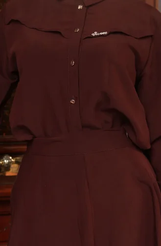 Ensemble Deux Pièces Chemise Et Jupe 11310-04 Marron 11310-04