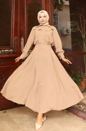 Ensemble Deux Pièces Chemise Et Jupe 11310-06 Vison 11310-06